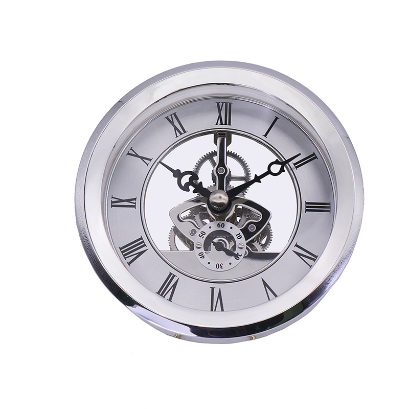 Fournisseur chinois 103 MM argent squelette horloge insert