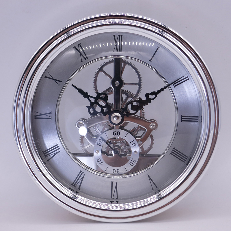 insert d'horloge en métal de luxe en argent de 133 mm de diamètre