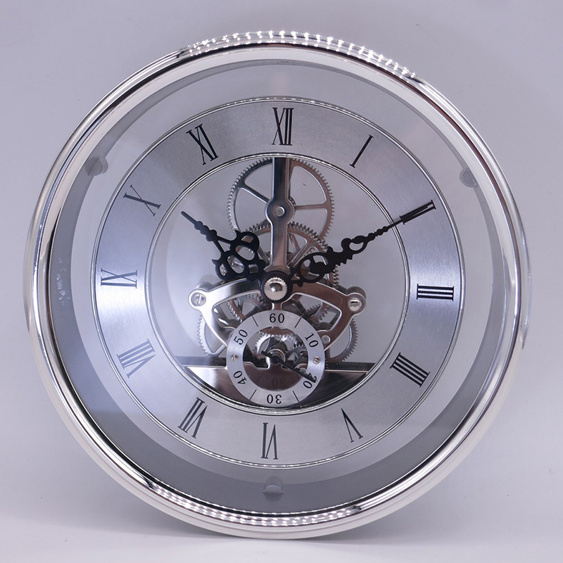 diamètre 149 MM argent squelette horloge insert partie horloge